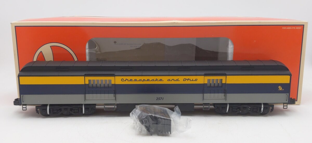 Lionel 6-19088 O Gauge Chesapeake & Ohio Heavyweight Baggage Car #2571 LN/Box