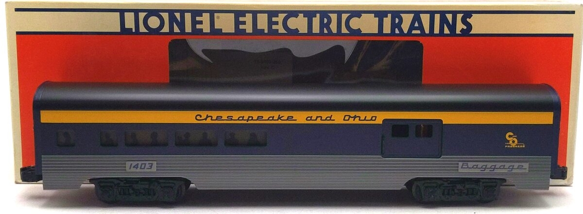 Lionel 6-19145 O Gauge Chesapeake & Ohio Aluminum Combine Car #1403 VG/Box