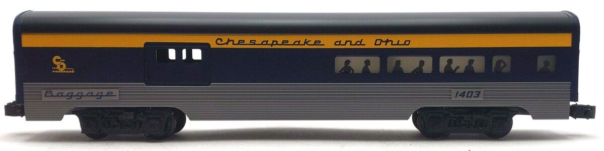 Lionel 6-19145 O Gauge Chesapeake & Ohio Aluminum Combine Car #1403 VG/Box