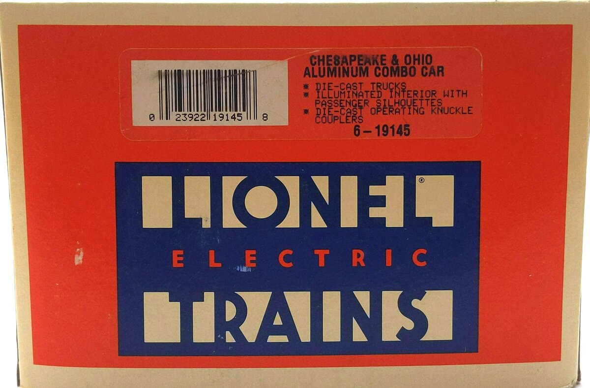 Lionel 6-19145 O Gauge Chesapeake & Ohio Aluminum Combine Car #1403 VG/Box