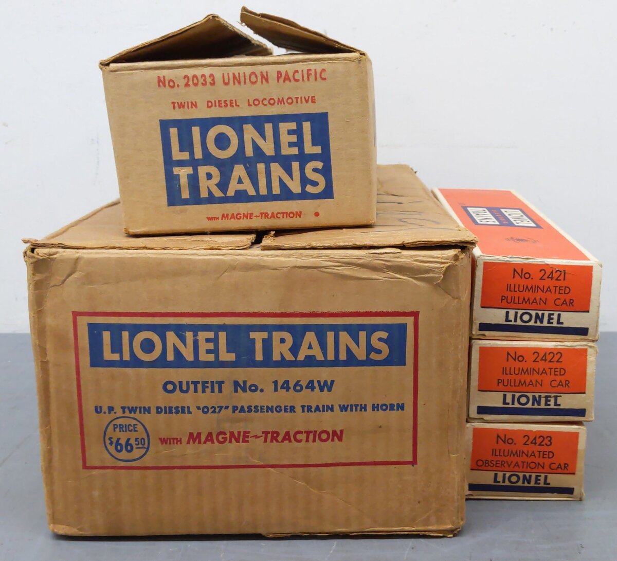 Lionel 1464W Vintage O 2032 Passenger Train Set w/ 2032AA Set, 2421, 2422 & 242 EX/Box
