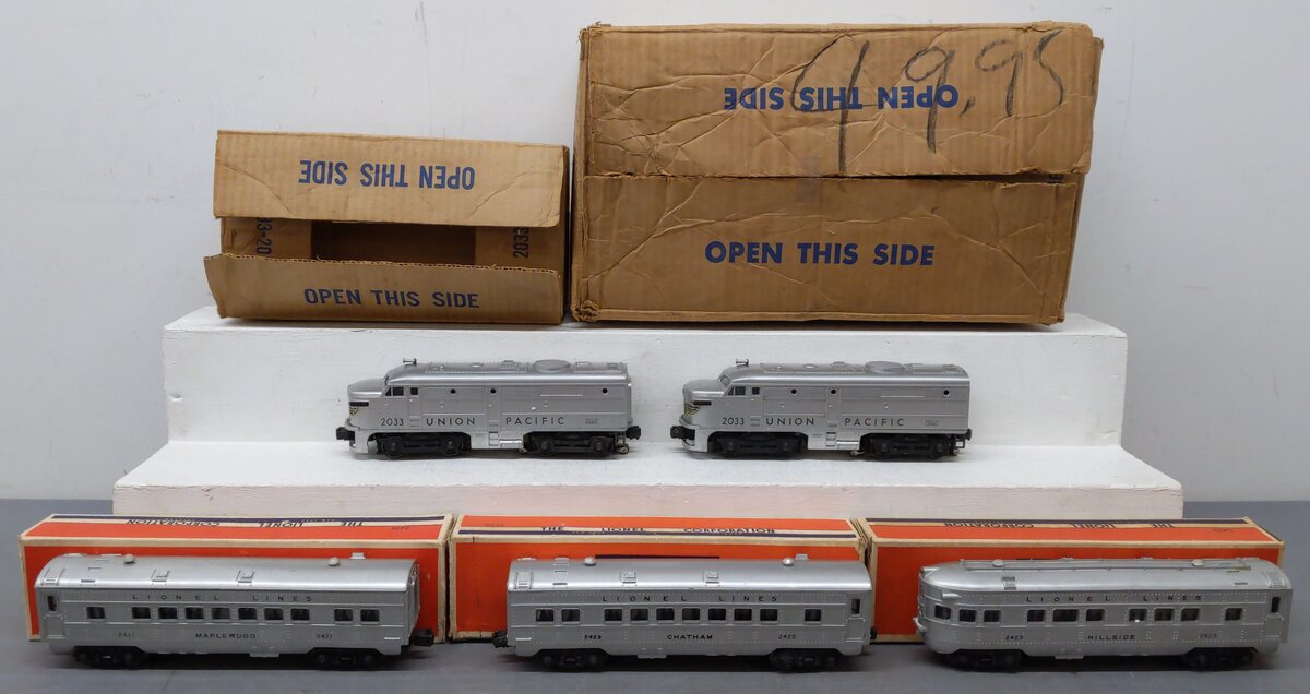 Lionel 1464W Vintage O 2032 Passenger Train Set w/ 2032AA Set, 2421, 2422 & 242 EX/Box