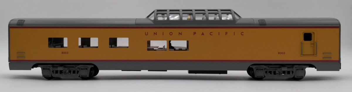 K-Line K4690-38003 O Gauge Union Pacific 18" Aluminum Vista Dome Diner Car #8003 EX/Box