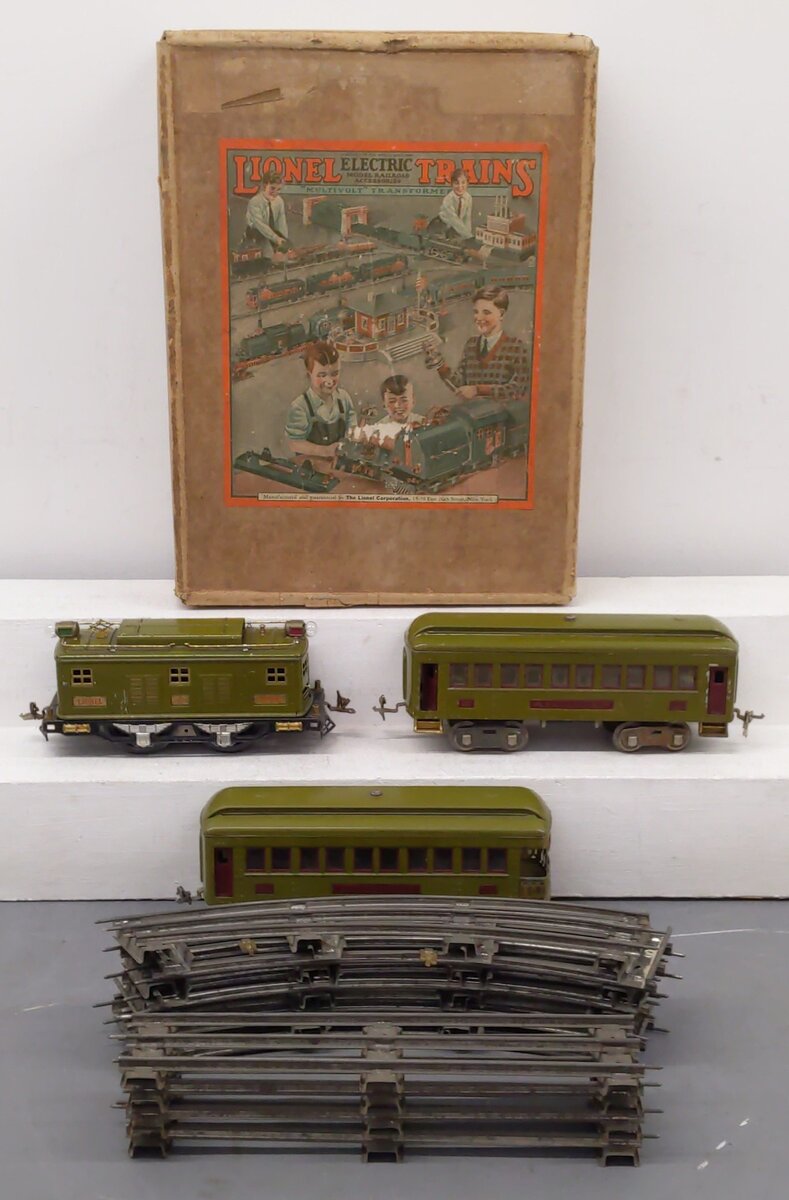 Lionel 347E Vintage Standard Gauge Electric Passenger Set: 8E, 337, & 338 VG