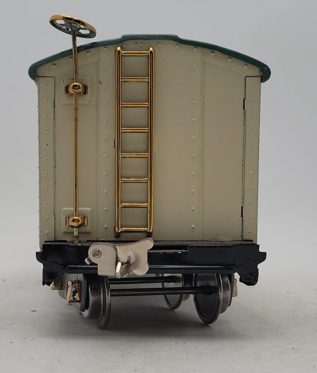Lionel 514 Vintage Standard Gauge Tinplate Ivory/Peacock Refrigerator Car