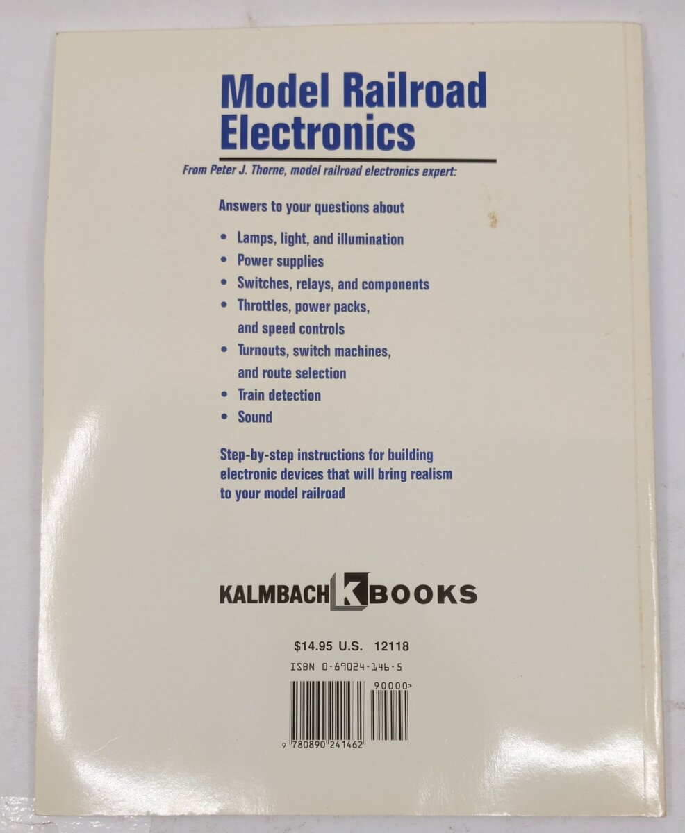 Model Railroad Electronics Hardcover Book By Peter J. Thorne VG
