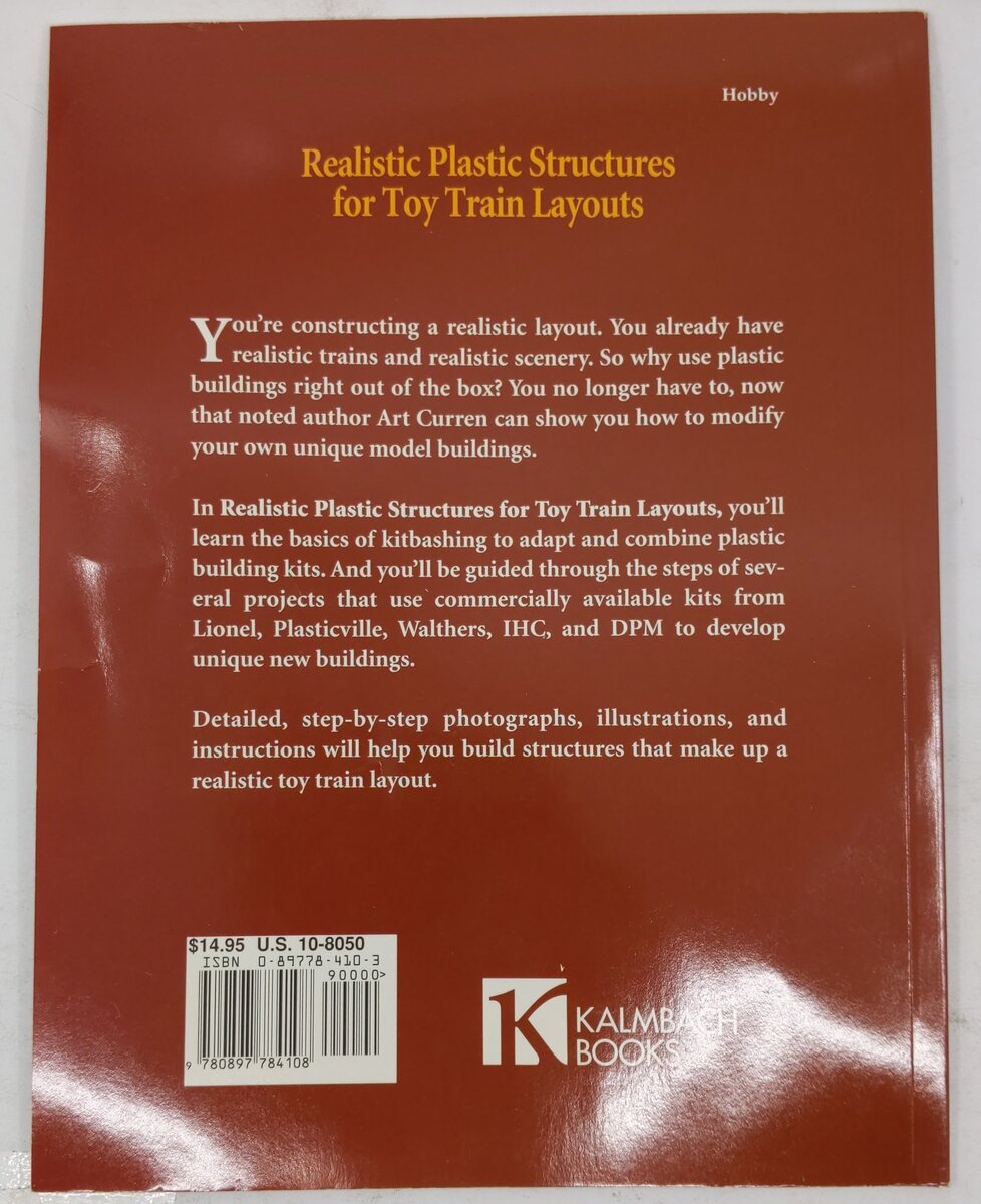 Realistic Plastic Structures For Toy Train Layouts Paperback Book By Art Curren VG