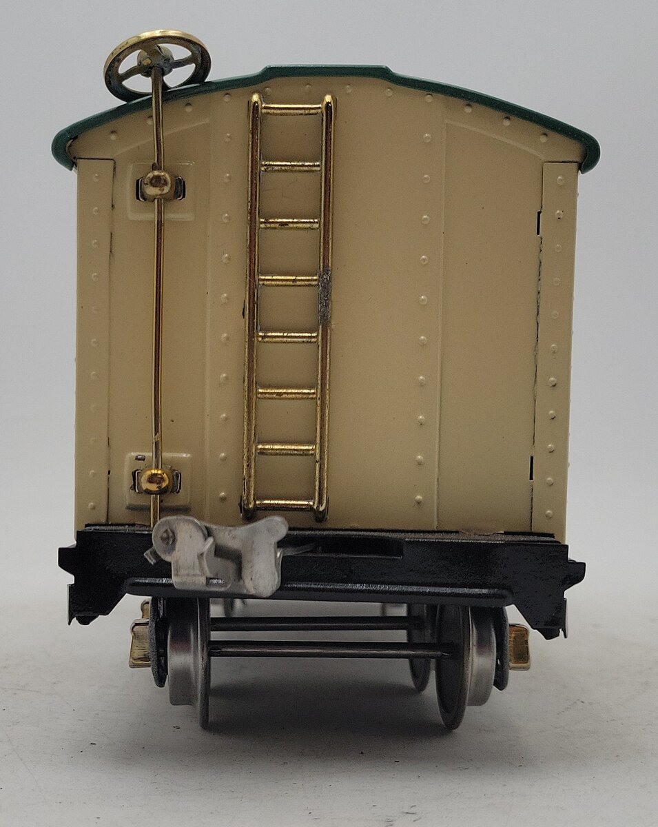 Lionel 514 Vintage Standard Gauge Tinplate Ivory/Peacock Refrigerator Car