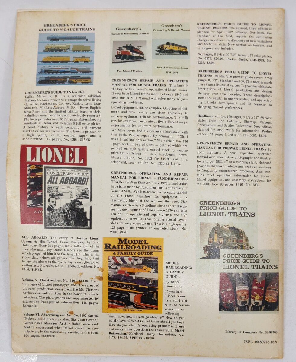 Greenberg's Enjoying Lionel Fundimensions Trains Paperback Book Philip K. Smith VG