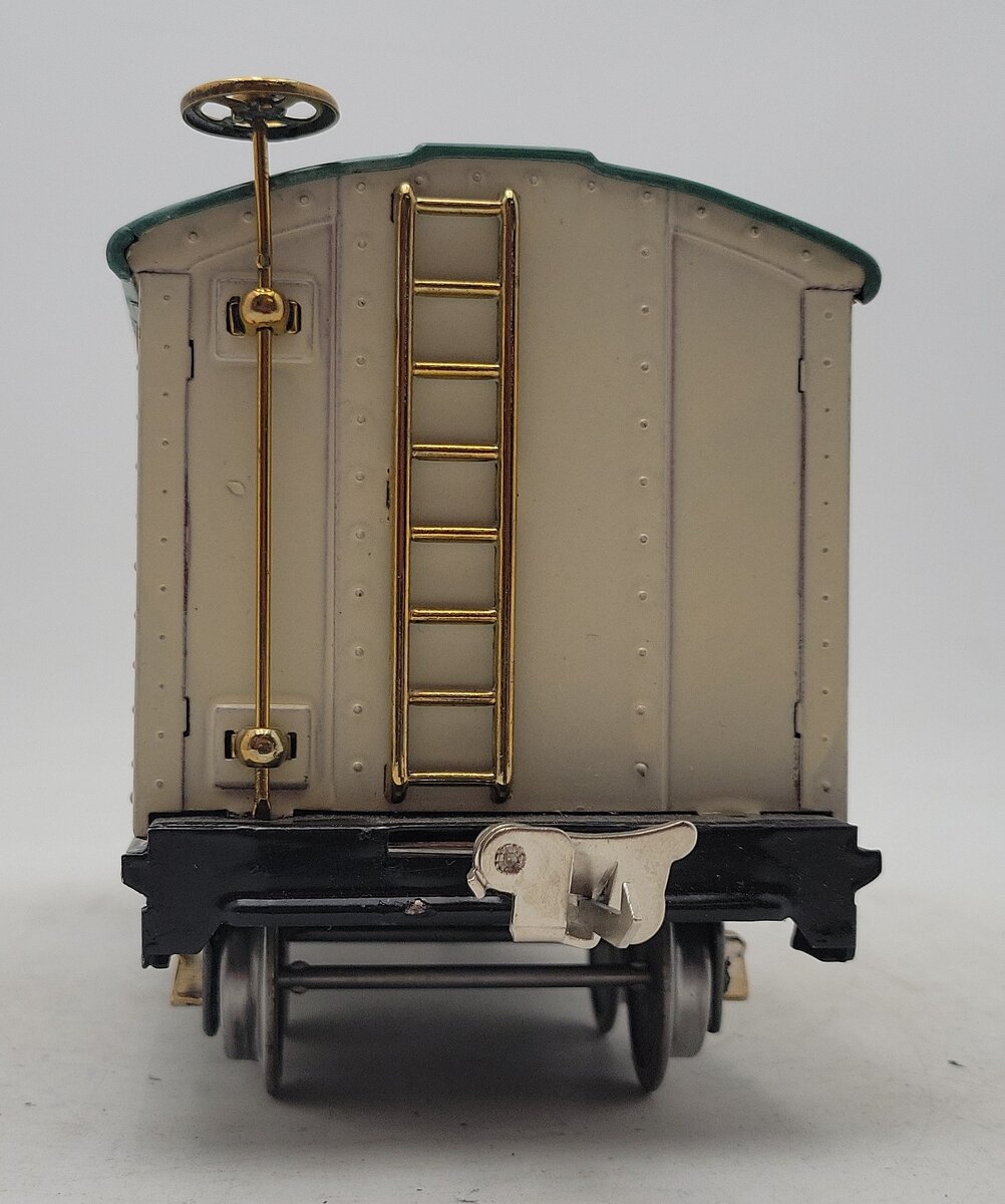 Lionel 514 Vintage Standard Gauge Tinplate Ivory/Peacock Refrigerator Car