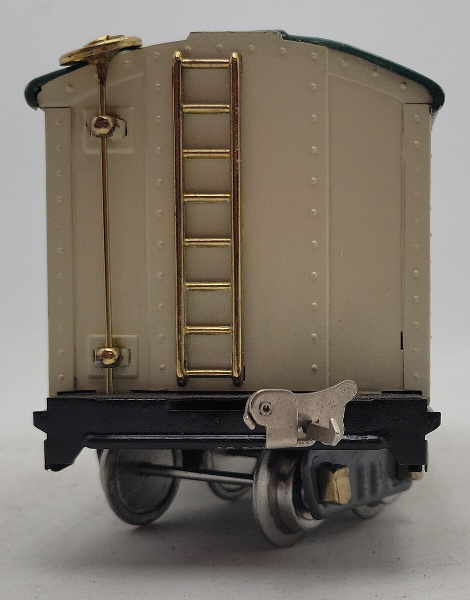 Lionel 514 Vintage Standard Gauge Tinplate Ivory/Peacock Refrigerator Car