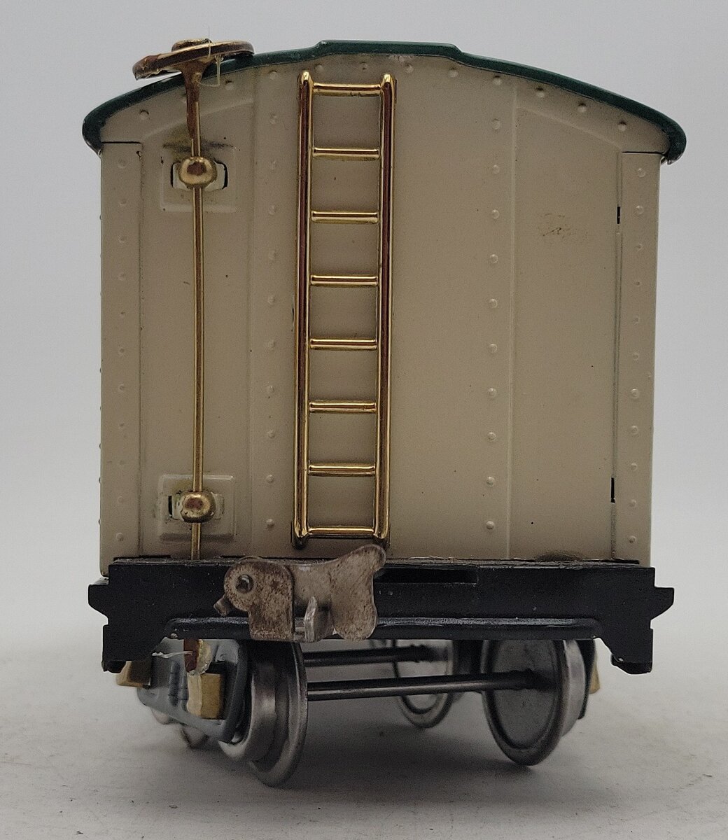 Lionel 514 Vintage Standard Gauge Tinplate Ivory/Peacock Refrigerator Car