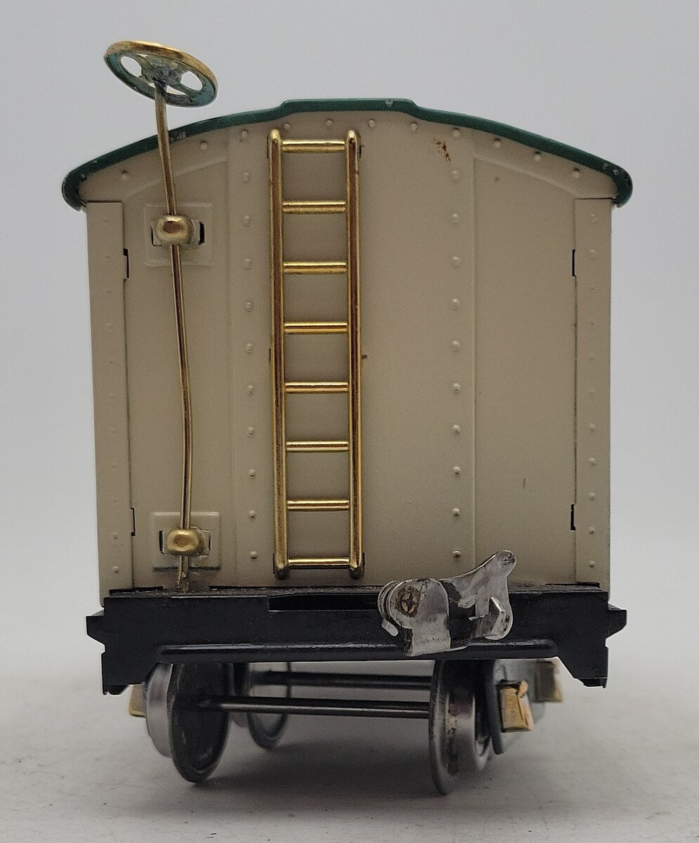 Lionel 514 Vintage Standard Gauge Tinplate Ivory/Peacock Refrigerator Car
