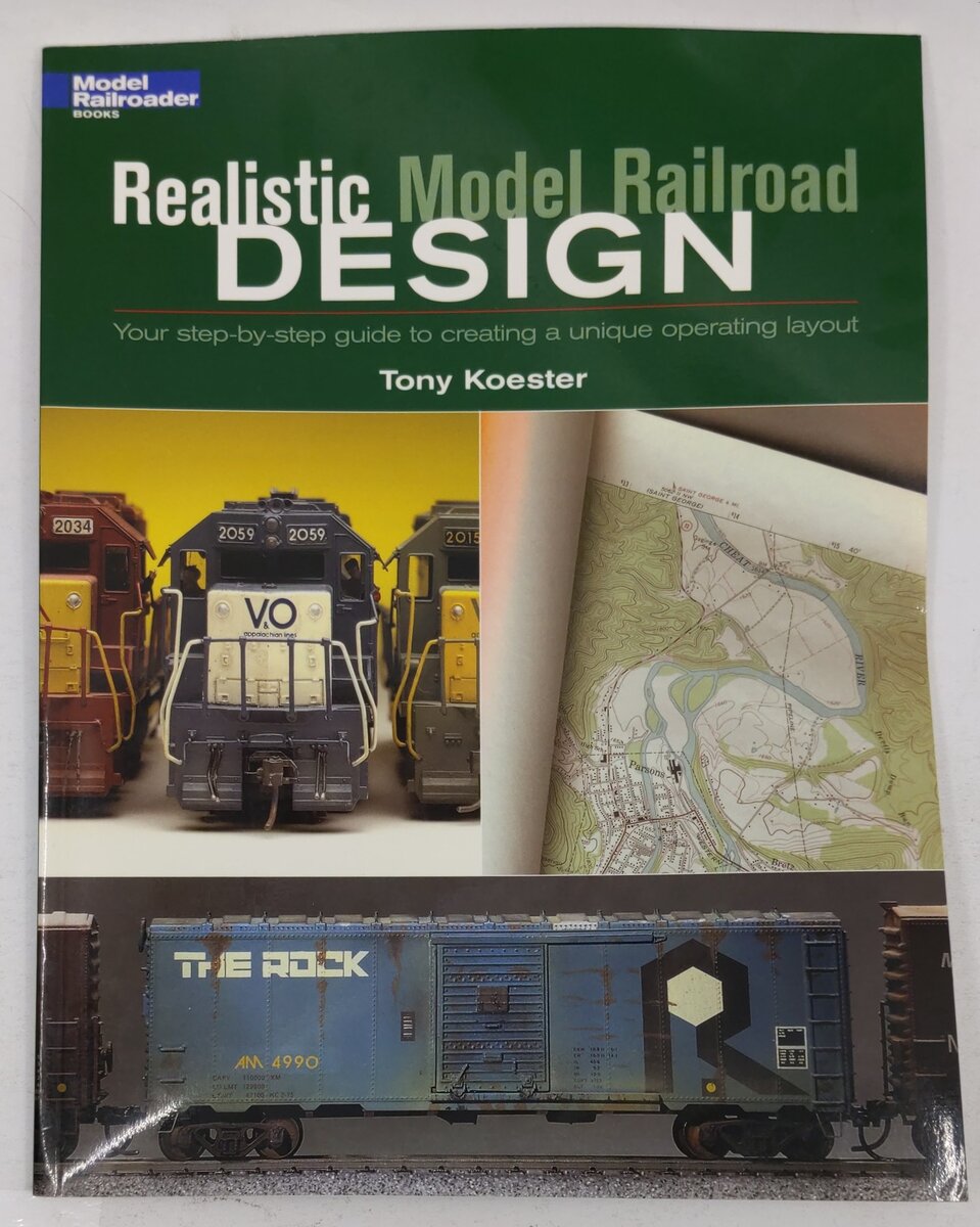 Realistic Model Railroad Design Paperback Book By Tony Koester VG
