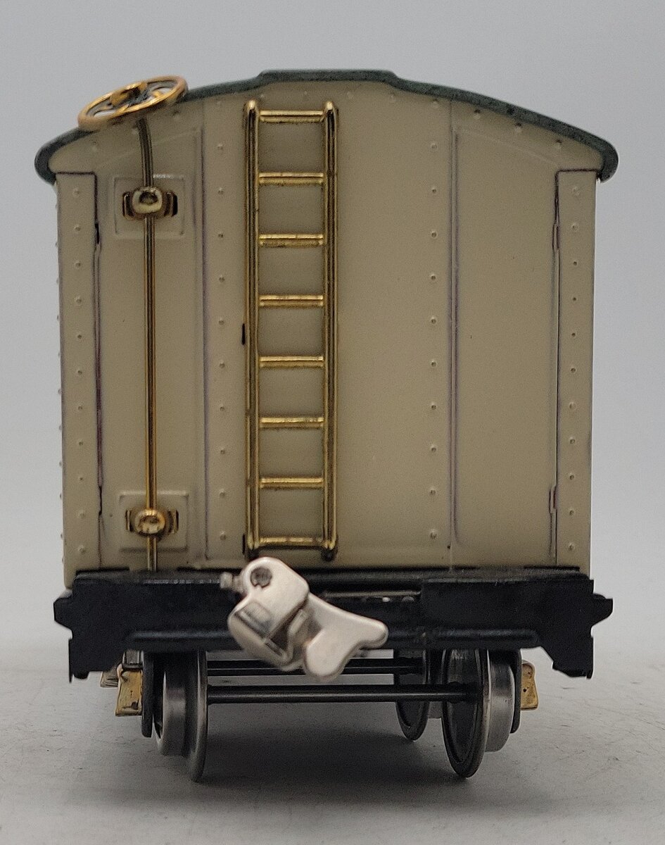 Lionel 514 Vintage Standard Gauge Tinplate Ivory/Peacock Refrigerator Car