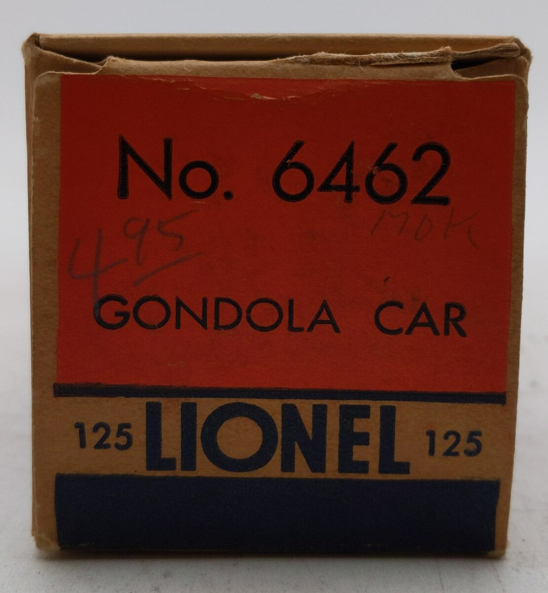 Lionel 6462 Vintage O Gauge New York Central Black Gondola w/No Load VG/Box