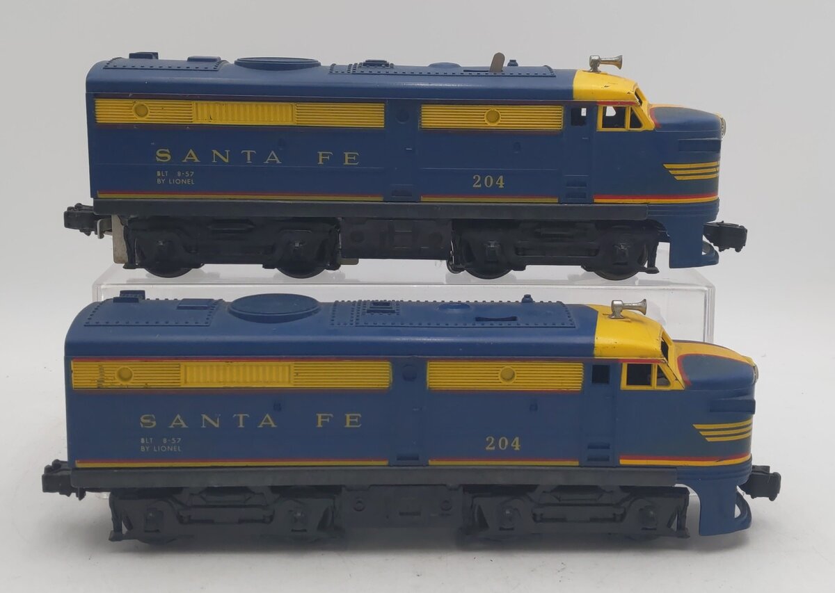 Lionel 204 Vintage O Santa Fe AA Diesel Locomotive Set VG