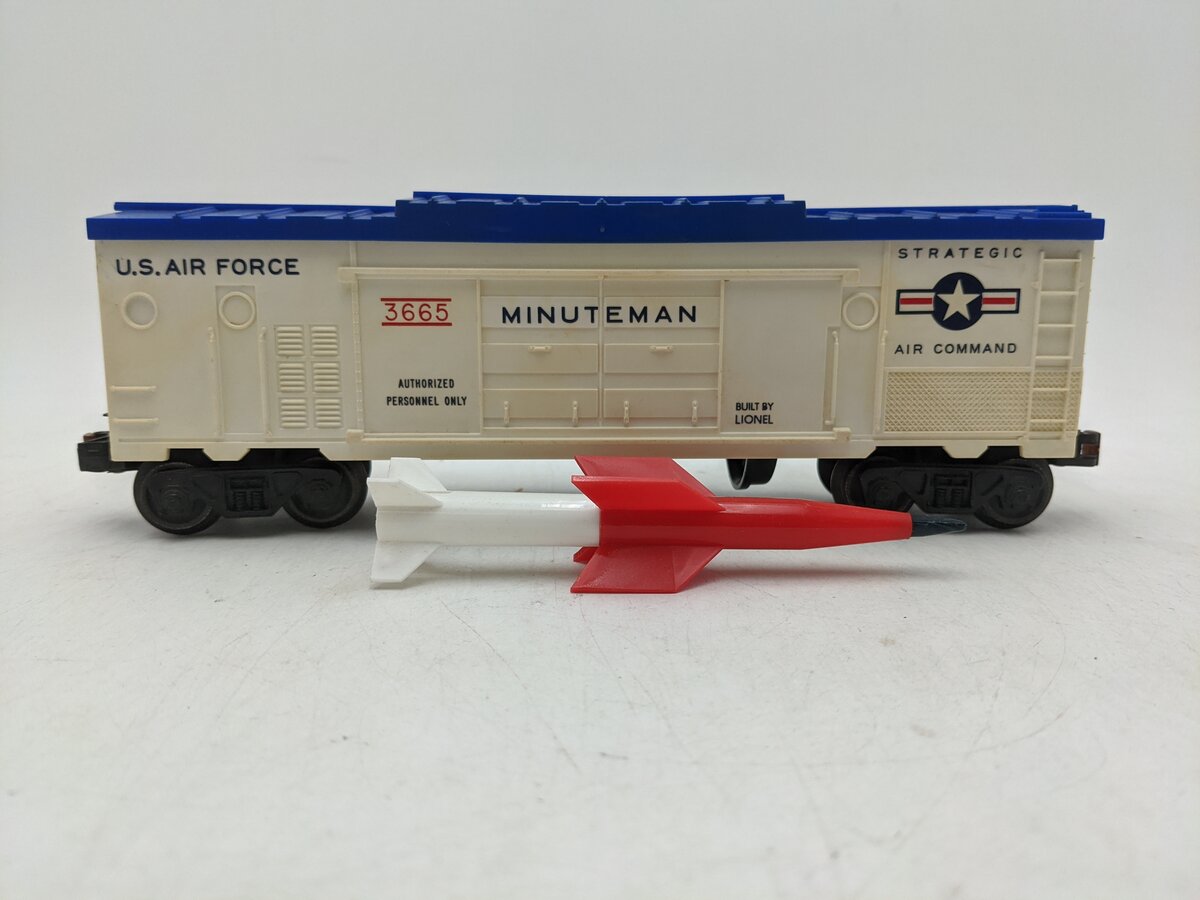 Lionel 3665 Vintage O Gauge US Air Force Minuteman Missile Launching Car EX