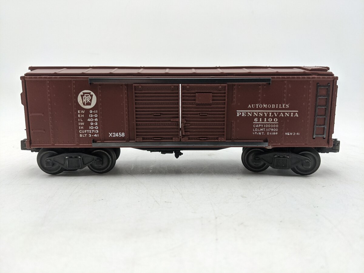 Lionel x2458 Vintage O Pennsylvania Short Boxcar w/Extra Rivet EX