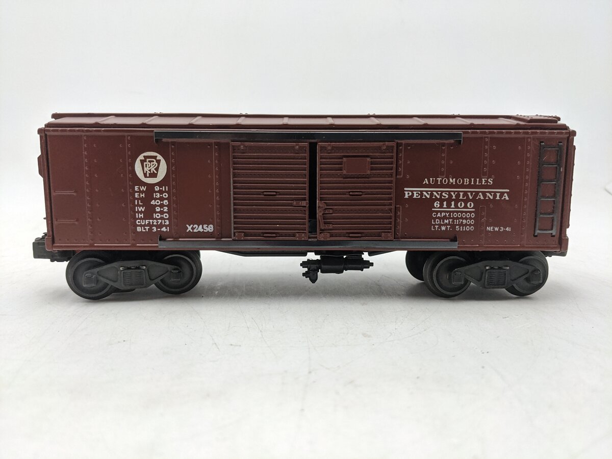 Lionel x2458 Vintage O Pennsylvania Short Boxcar w/Extra Rivet EX