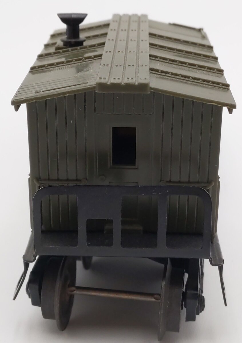 Lionel 6824 Vintage O Olive Drab U.S.M.C. Rescue Caboose w/Custom Black Base VG