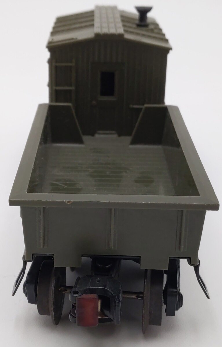 Lionel 6824 Vintage O Olive Drab U.S.M.C. Rescue Caboose w/Custom Black Base VG