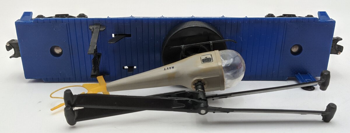 Lionel 3419 Vintage O Operating Flatcar w/ Double-Bladed Helicopter VG/Box