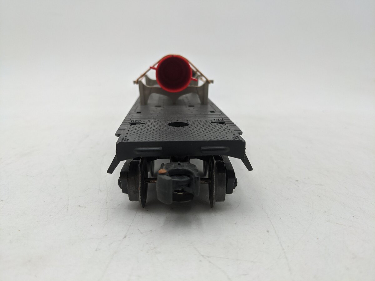 Lionel 6175 Vintage O Black Flatcar with US Navy Rocket VG/Box