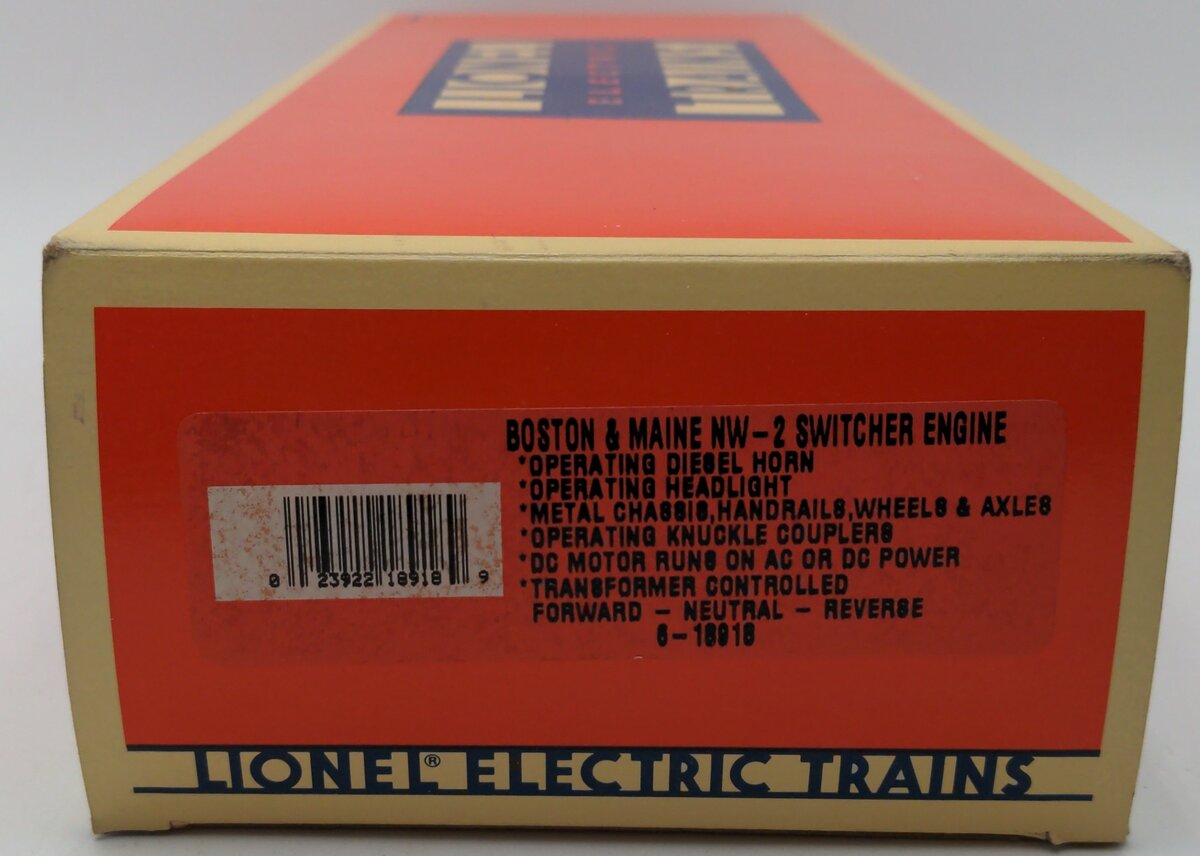 Lionel 6-18918 O Gauge Boston & Maine NW-2 Diesel Switcher #8918 EX/Box