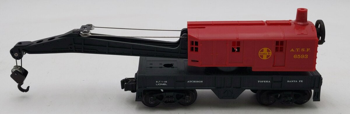 Lionel 6-6593 O AT&SF Crane Car EX/Box