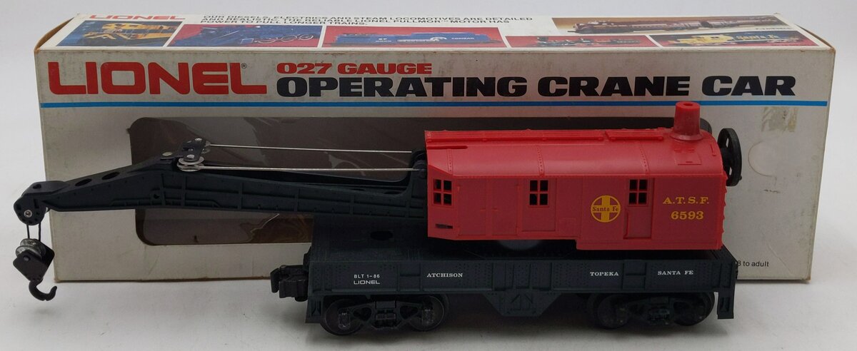 Lionel 6-6593 O AT&SF Crane Car EX/Box