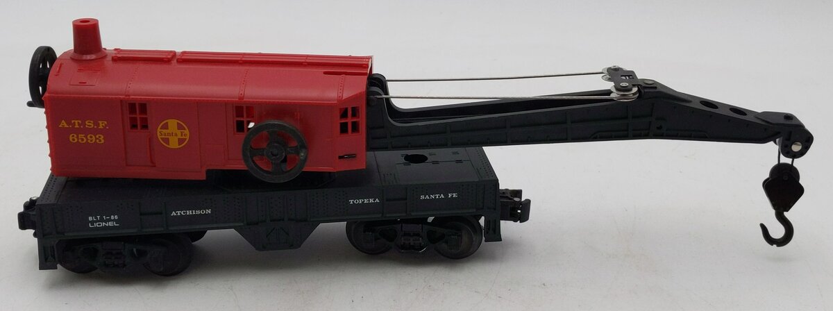 Lionel 6-6593 O AT&SF Crane Car EX/Box
