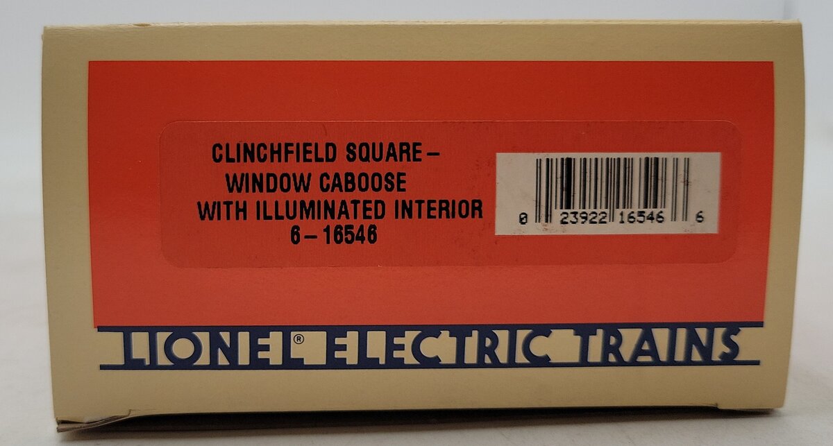Lionel 6-16546 O Gauge Clinchfield Square-Window Illuminated Caboose LN/Box