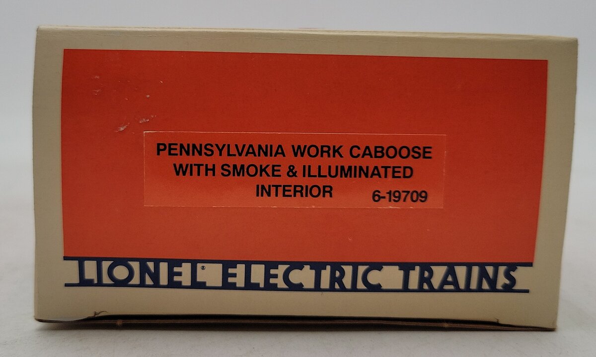 Lionel 6-19709 O Gauge Pennsylvania Illuminated Work Caboose with Smoke #19709 LN/Box