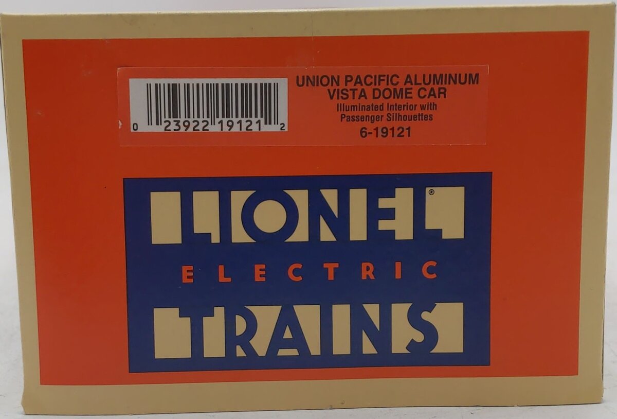 Lionel 6-19121 O Gauge Union Pacific Aluminum Vista Dome Passenger Car EX/Box