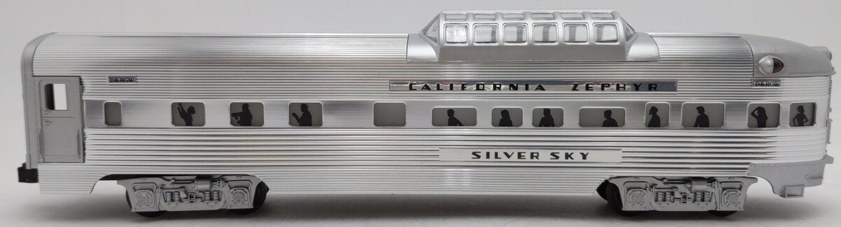Lionel 6-19127 O California Zephyr "Silver Sky"  Aluminum Vista Observation Car EX/Box