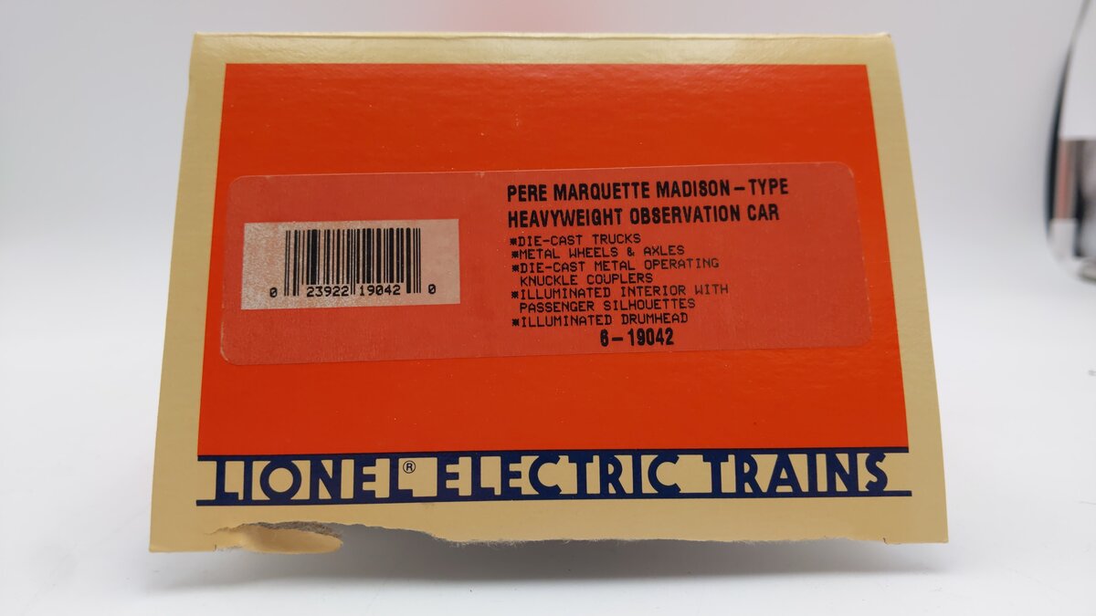 Lionel 6-19042 Pere Marquette Heavyweight Observation Car EX/Box