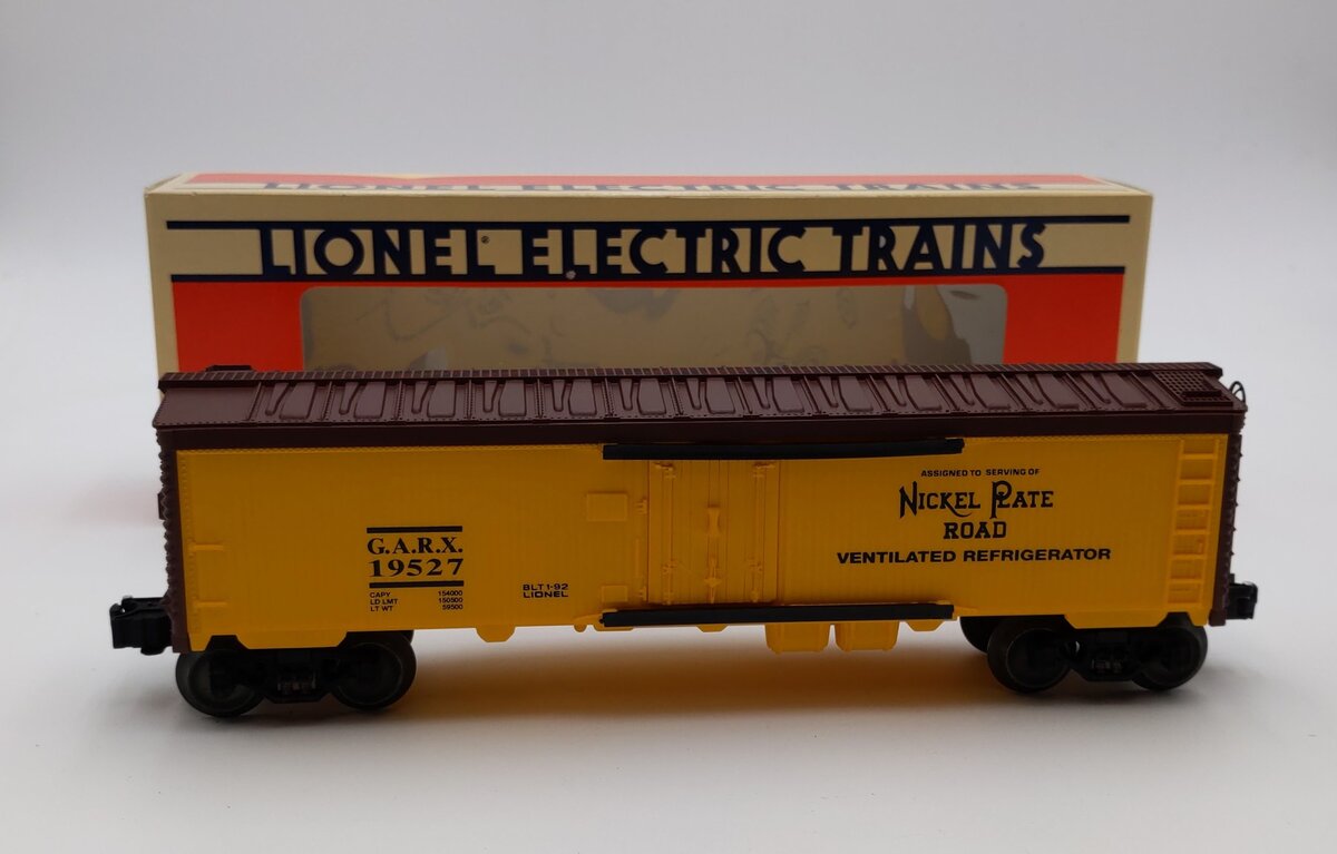 Lionel 6-19527 O Nickel Plate Road Reefer NIB
