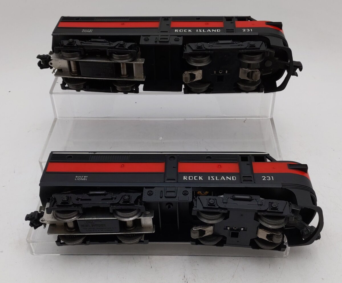 Lionel 231 Vintage O Rock Island Alco AA Diesel Locomotive Set EX