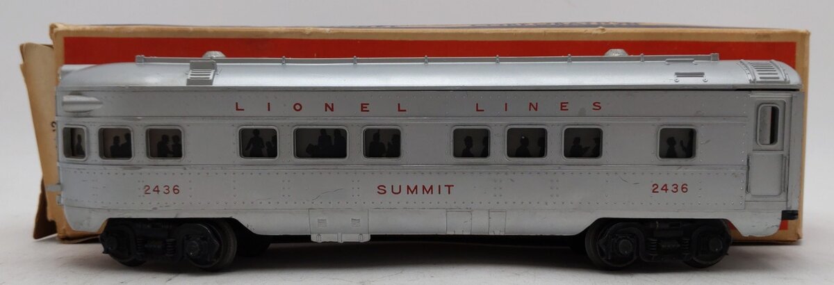 Lionel 2436 Vintage O Lionel Lines Illuminated Summit Observation Car VG/Box