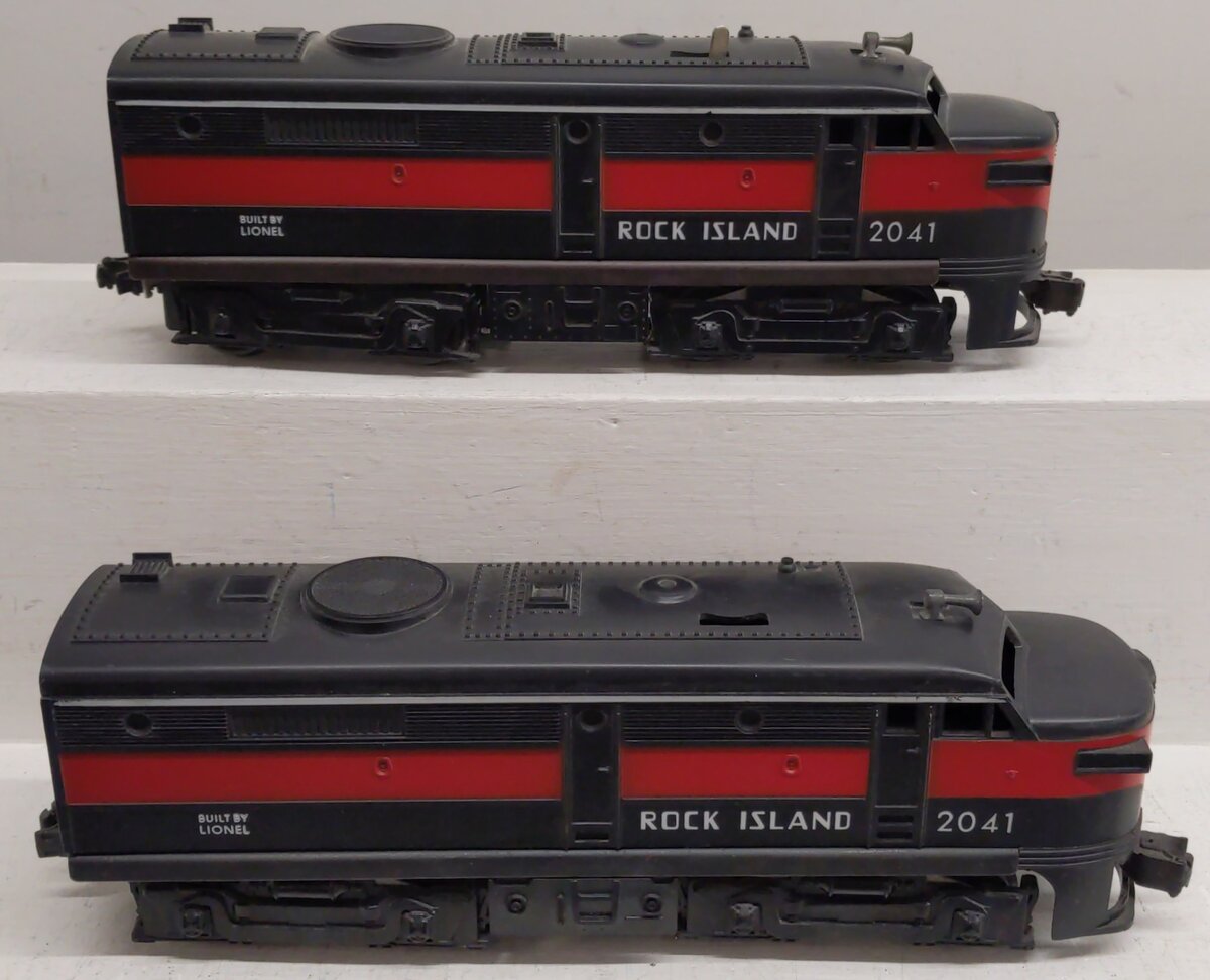 Lionel 2041 Vintage O Rock Island Alco FA AA Diesel Locomotive Set VG