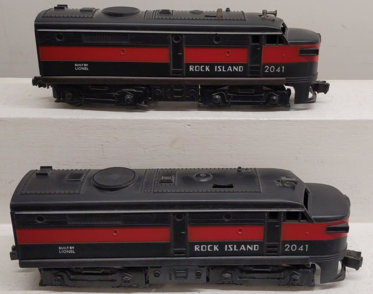 Lionel 2041 Vintage O Rock Island Alco FA AA Diesel Locomotive Set VG