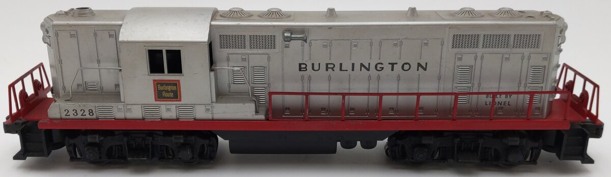 Lionel 2328 Vintage O Burlington GP-7 Powered EMD Diesel Locomotive VG