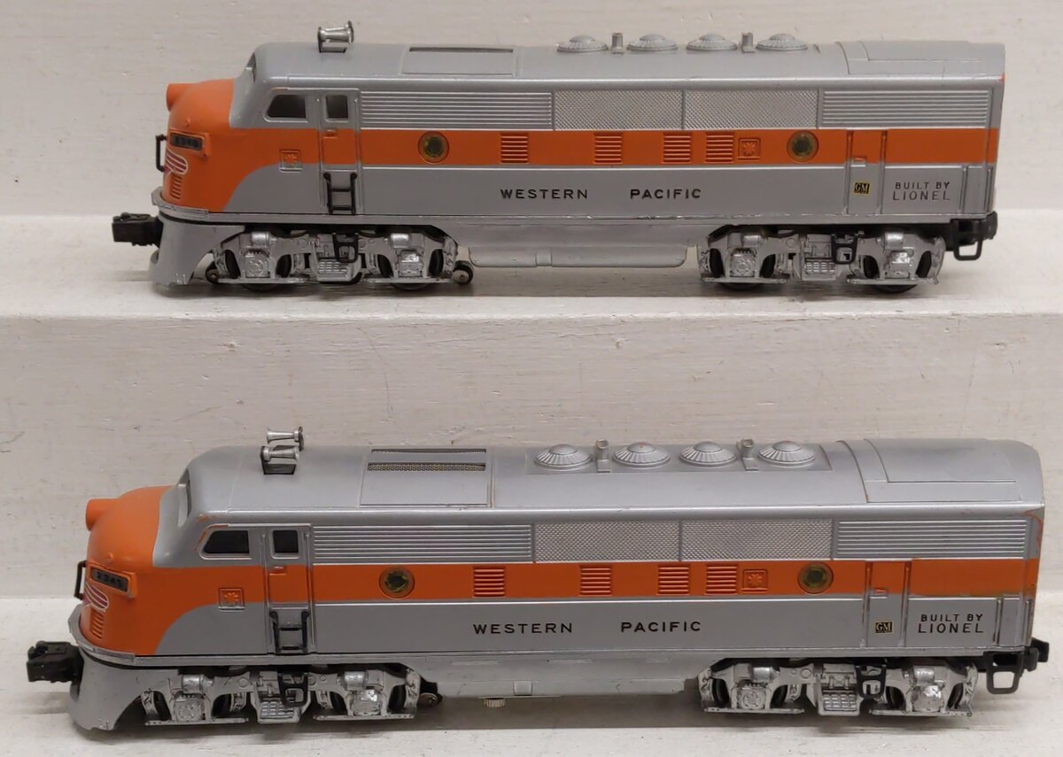 Lionel 2345 Vintage O Western Pacific F3 AA Diesel Locomotive Set VG