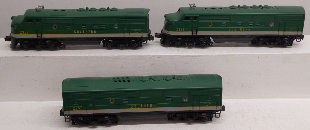 Lionel 2356 Vintage O Southern F-3 ABA Diesel Locomotives EX