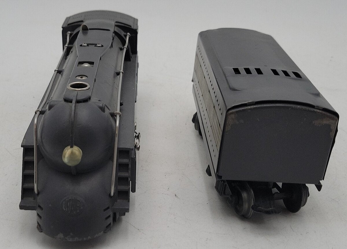 Lionel 221 Vintage O NYC  Dreyfuss Gray 2-6-4 Steam Locomotive & 221W Tender VG