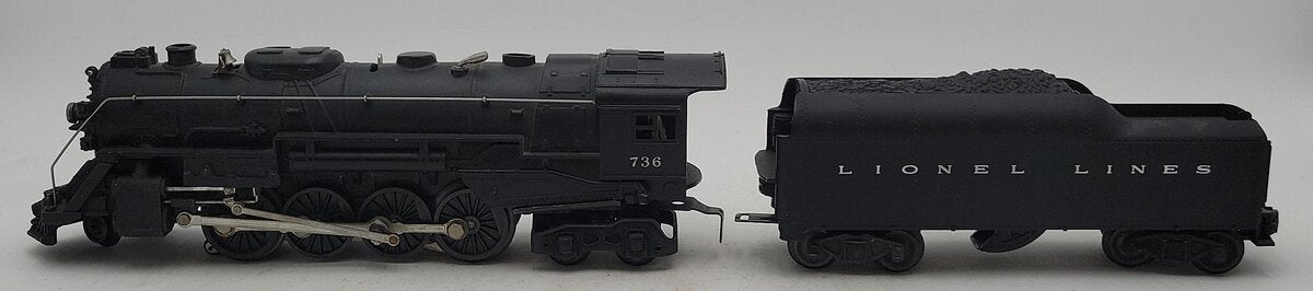 Lionel 736 Vintage O 2-8-4 Pennsylvania Steam Locomotive with 2046W Tender VG