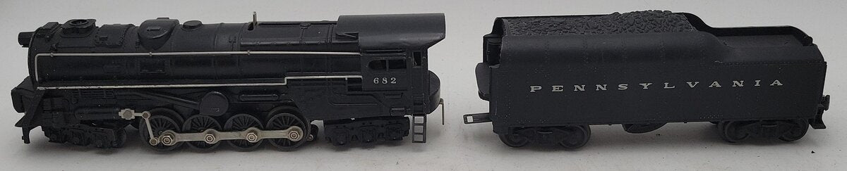 Lionel 682 Vintage O Postwar PRR 6-8-6 Steam Locomotive w/2046W-50 Tender EX