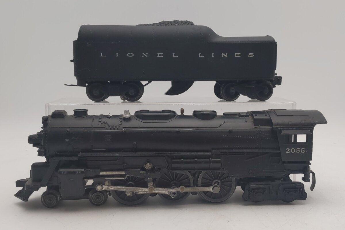 Lionel 2055 Vintage O 4-6-4 Hudson Steam Locomotive & 2046W Tender EX