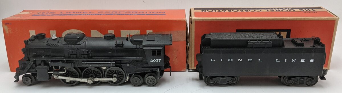 Lionel 2037 Vintage O 2-6-4 Die-Cast Steam Locomotive and 6026W Tender EX/Box
